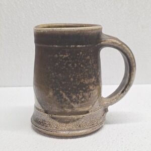 Schick 1979 Brown Gray Heavy Stoneware Pottery Mug